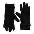 Black - Side - Mountain Warehouse Womens-Ladies Lined Merino Wool Gloves