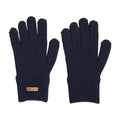 Navy - Side - Animal Unisex Adult Rowan Knitted Gloves