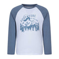 White - Front - Mountain Warehouse Childrens-Kids Adventure Mountain Long-Sleeved T-Shirt