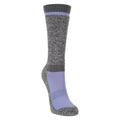 Grey-Purple - Front - Mountain Warehouse Childrens-Kids Tech Merino Wool Ski Socks