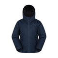Navy - Front - Mountain Warehouse Childrens-Kids Ravine Padded Waterproof Jacket