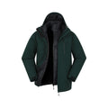 Dark Green - Close up - Mountain Warehouse Mens Sycamore 3 in 1 Waterproof Jacket