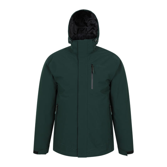 Dark Green - Front - Mountain Warehouse Mens Sycamore 3 in 1 Waterproof Jacket