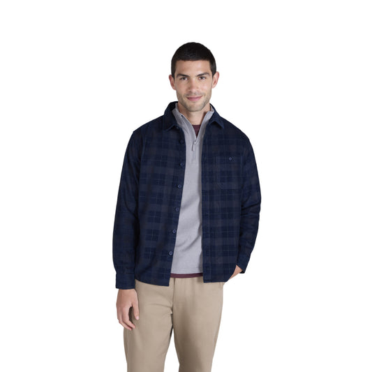 Charcoal - Front - Animal Mens Lewis Checked Cord Shirt