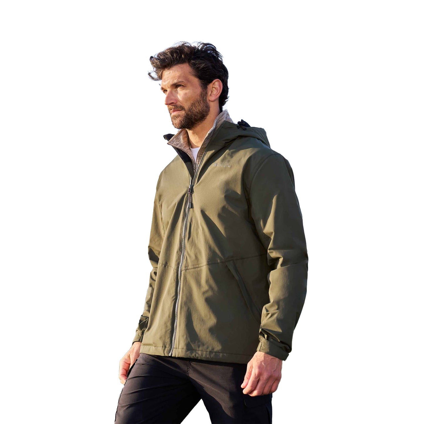 Dark Khaki - Lifestyle - Mountain Warehouse Mens Canyon Waterproof Jacket