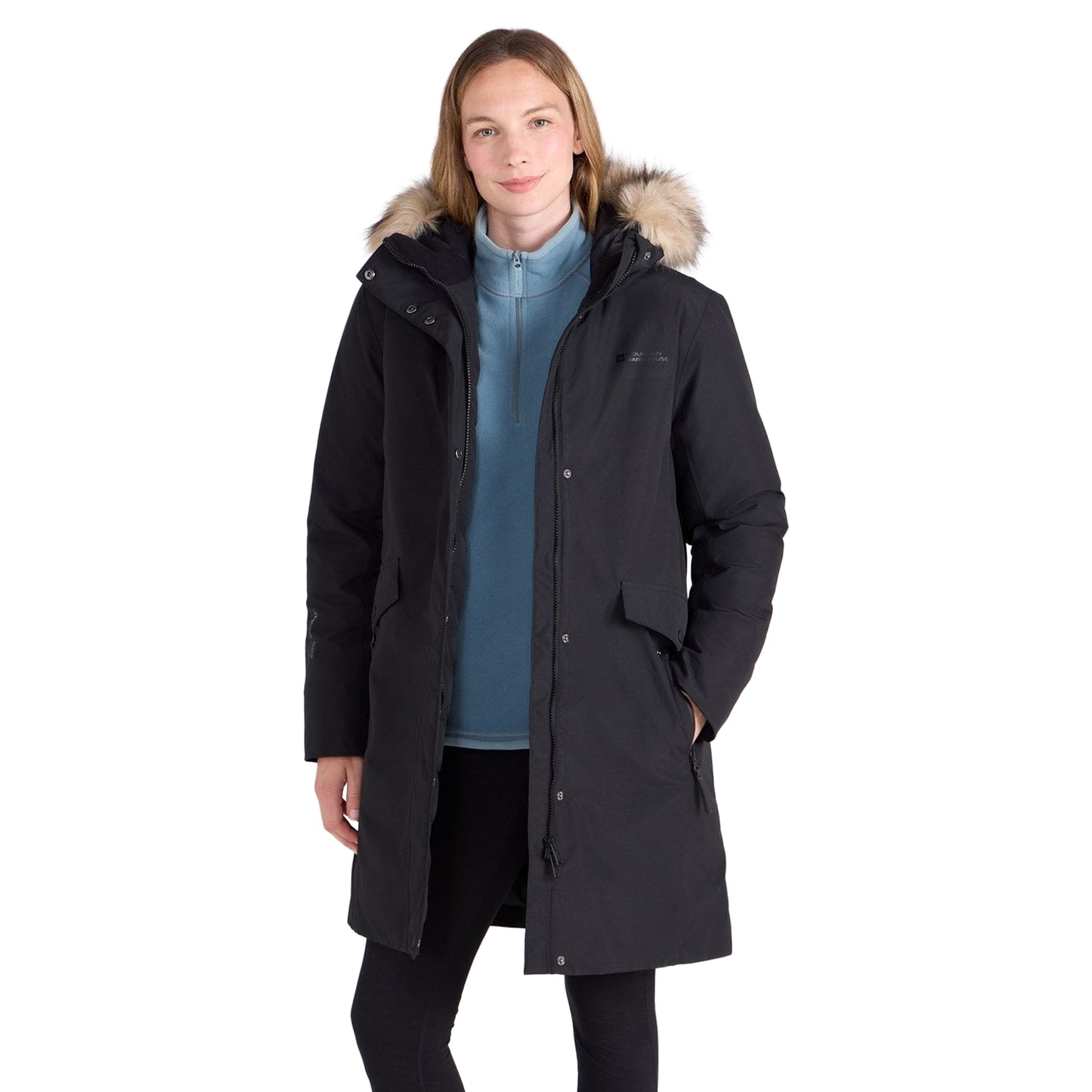 Black - Pack Shot - Mountain Warehouse Womens-Ladies Marlow Extreme Down Waterproof Parka