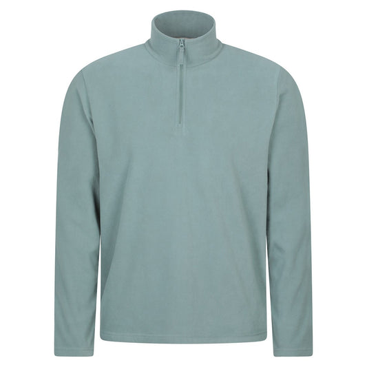Pale Green - Front - Mountain Warehouse Mens Camber II Half Zip Fleece