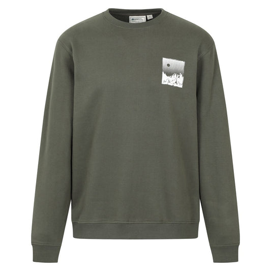 Green - Front - Mountain Warehouse Mens Mountain Scene Sweatshirt