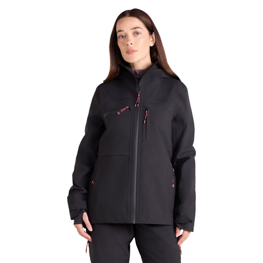 Black - Front - Mountain Warehouse Womens-Ladies Cortina Extreme Waterproof 3 Layer Ski Jacket