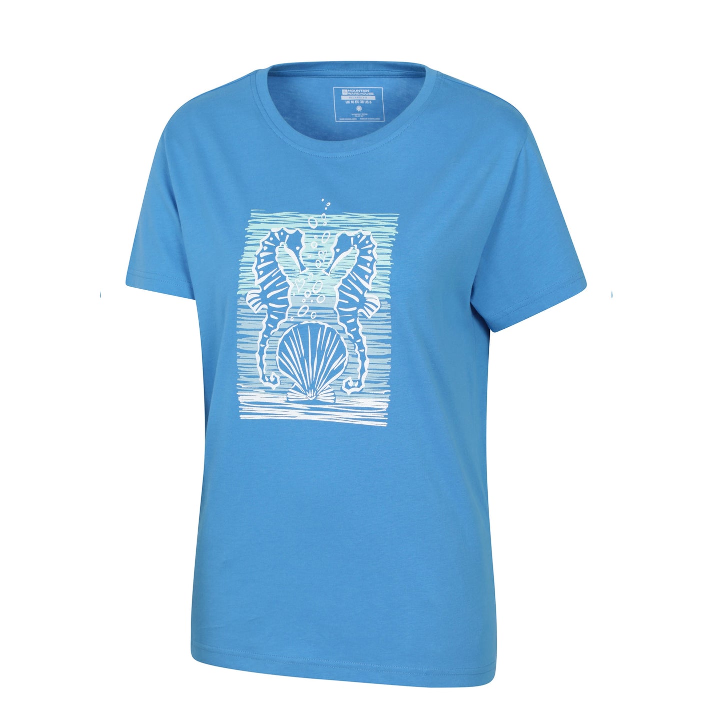 Blue - Lifestyle - Mountain Warehouse Womens-Ladies Seahorse Relaxed Fit T-Shirt