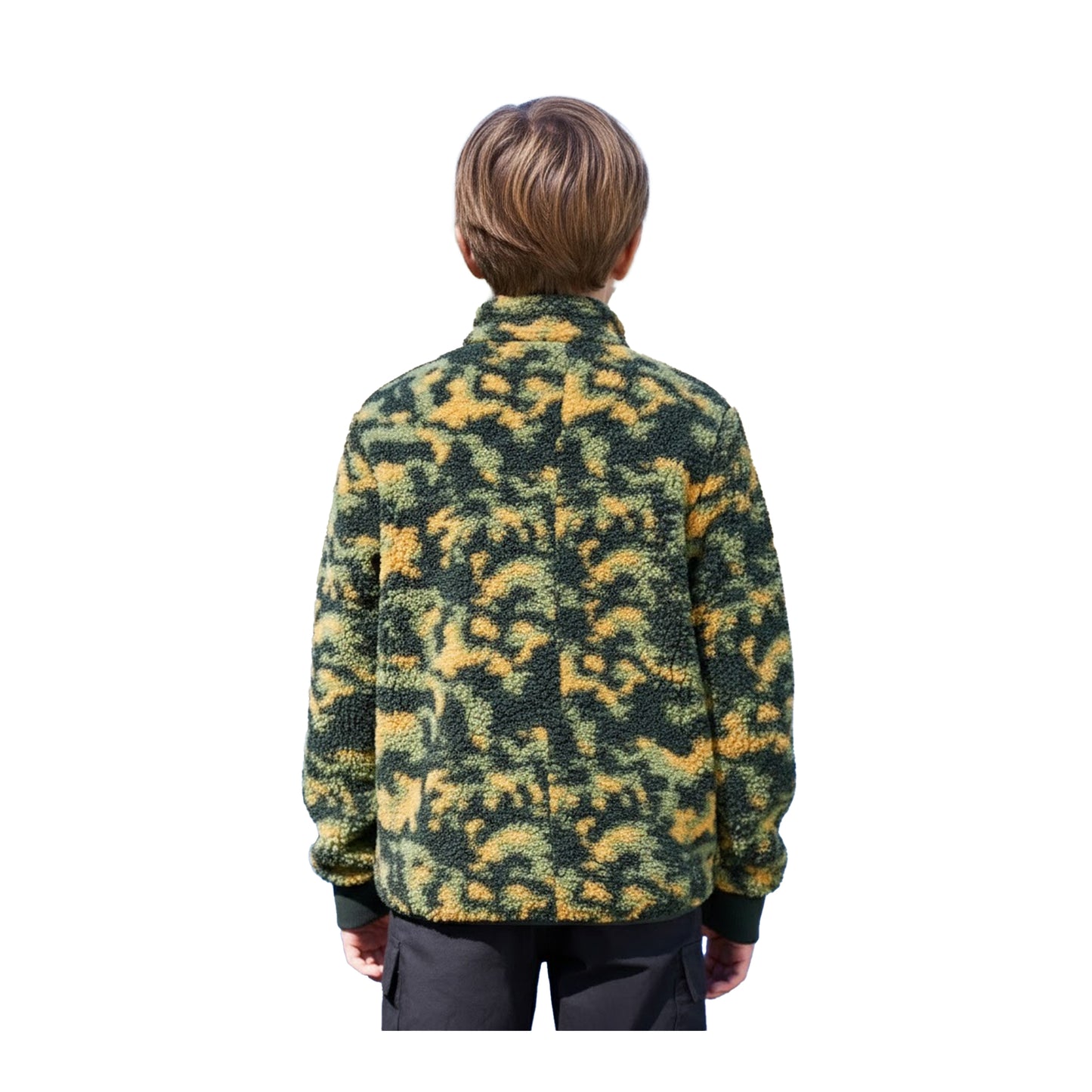 Green - Back - Mountain Warehouse Childrens-Kids Wren Borg Fleece Jacket