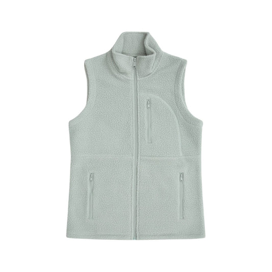 Pale Green - Front - Animal Womens-Ladies Buxton Borg Gilet