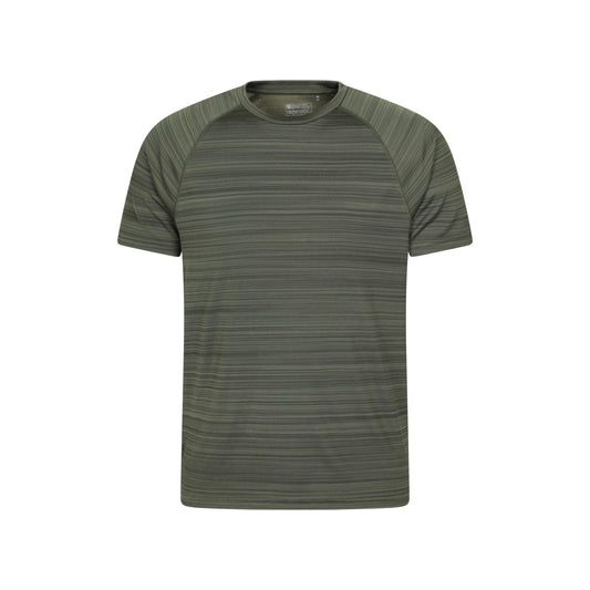 Green - Front - Mountain Warehouse Unisex Adult Stripe IsoCool T-Shirt