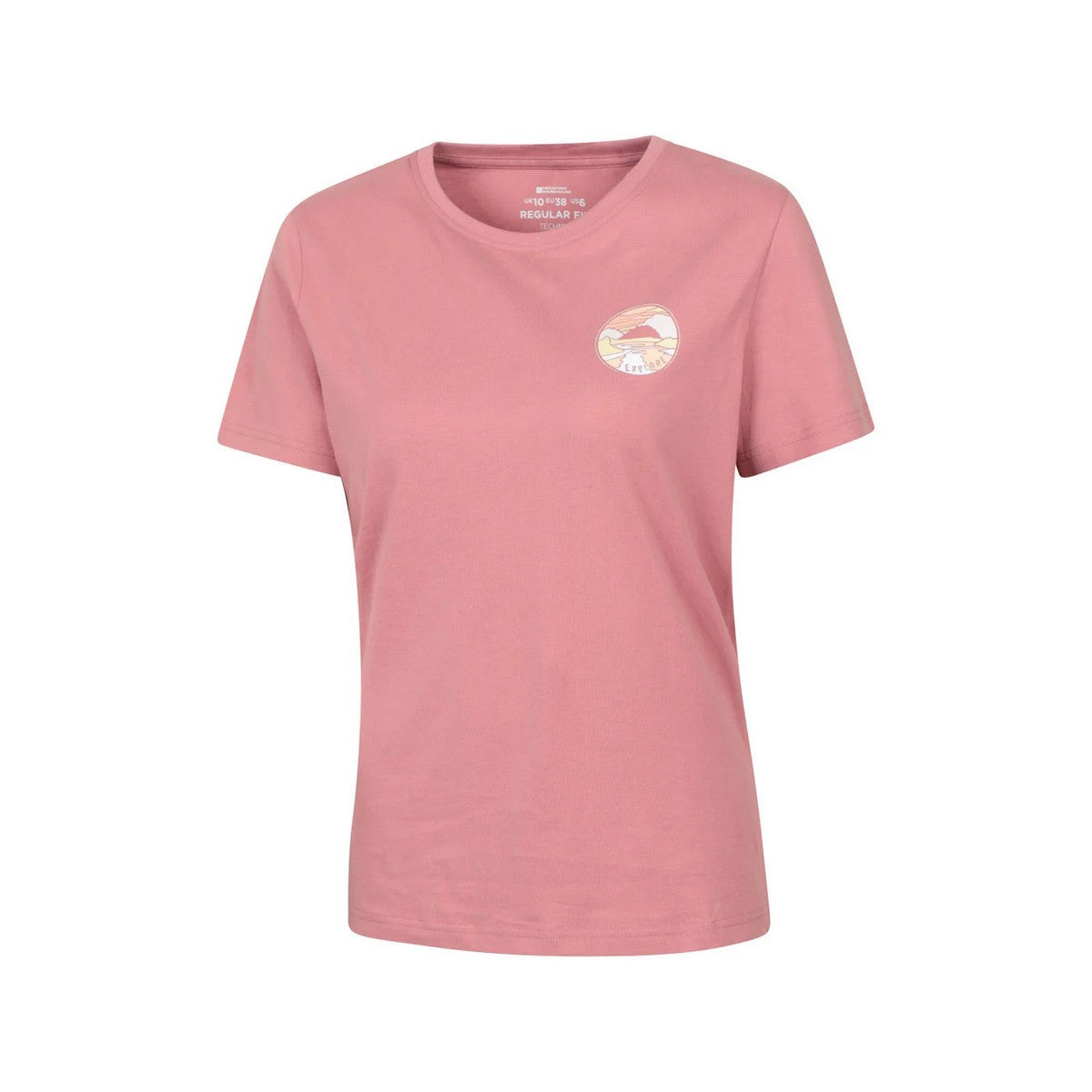 Pale Pink - Side - Mountain Warehouse Womens-Ladies Landscape T-Shirt
