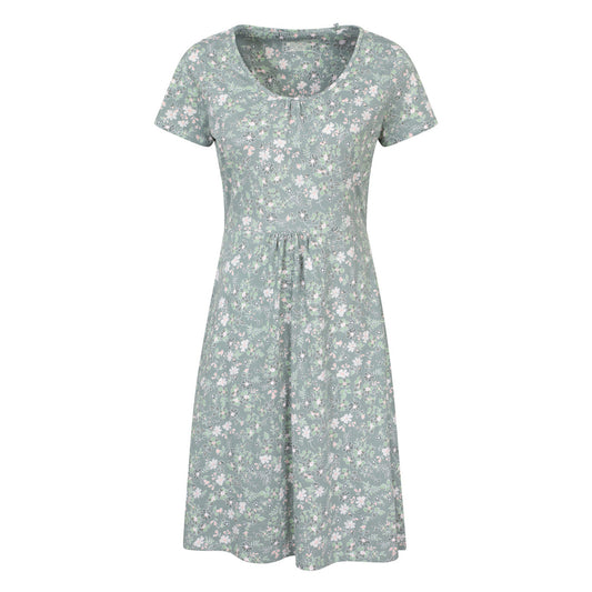 Pale Green - Front - Mountain Warehouse Womens-Ladies Essentials Lora Floral Skater Dress