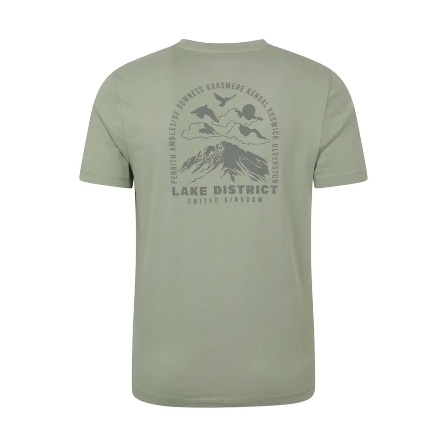 Khaki Green - Back - Mountain Warehouse Mens Lake District Chest Print T-Shirt
