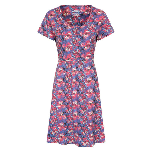 Red - Front - Mountain Warehouse Womens-Ladies Essentials Lora Flowers Skater Dress