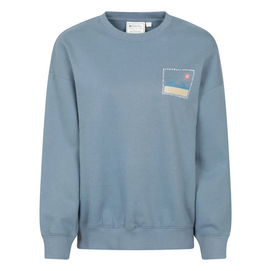 Blue - Front - Mountain Warehouse Womens-Ladies Tidal Wave Relaxed Fit Sweatshirt