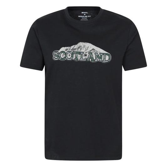 Black - Front - Mountain Warehouse Mens Scotland Short-Sleeved T-Shirt