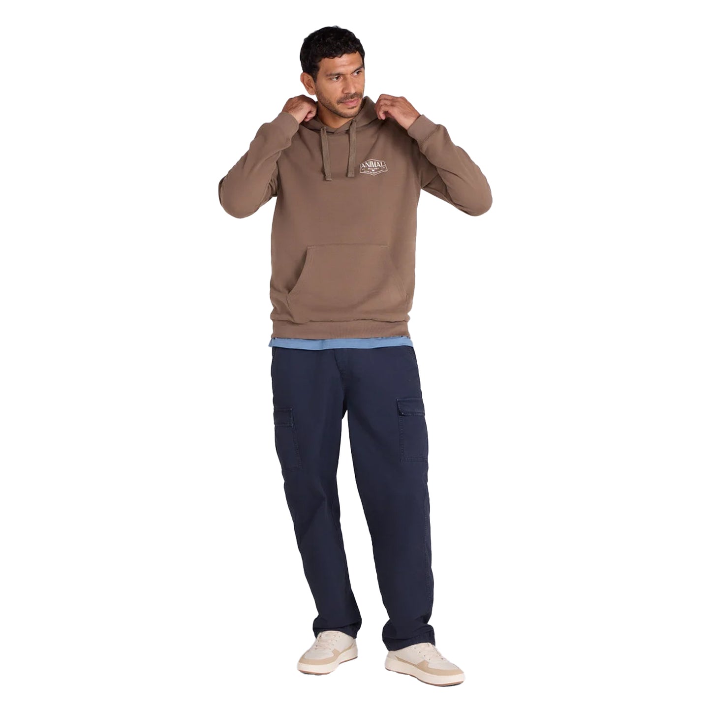 Brown - Lifestyle - Animal Mens River Logo Hoodie