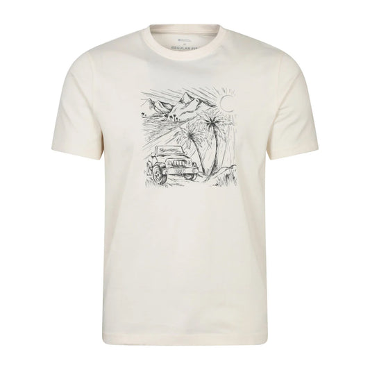 Off White - Front - Mountain Warehouse Mens Ocean Drive T-Shirt