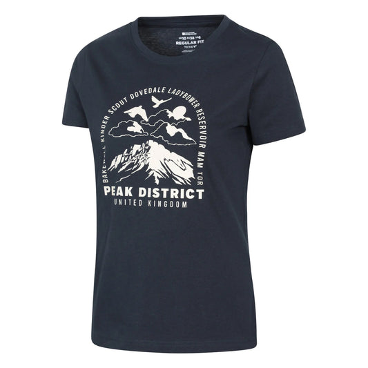 Indigo - Front - Mountain Warehouse Womens-Ladies Peak District Printed T-Shirt