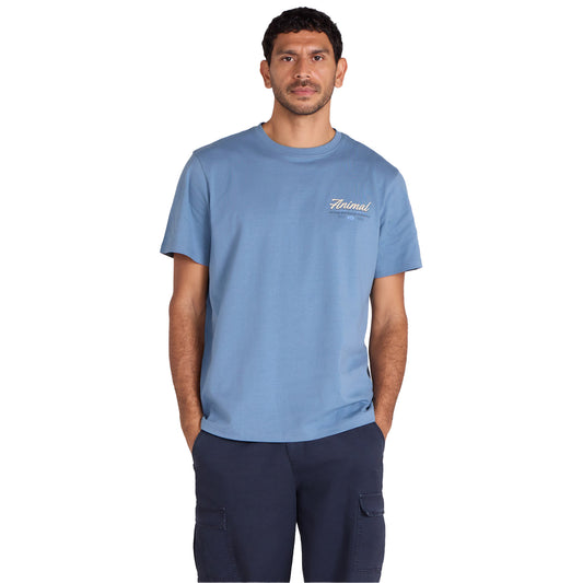 Blue - Front - Animal Mens Chase Logo Relaxed Fit T-Shirt