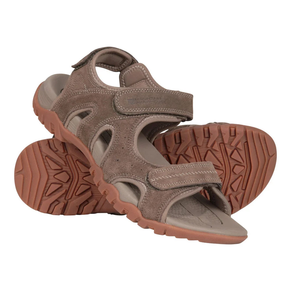 Brown - Close up - Mountain Warehouse Mens Rock Suede Walking Sandals