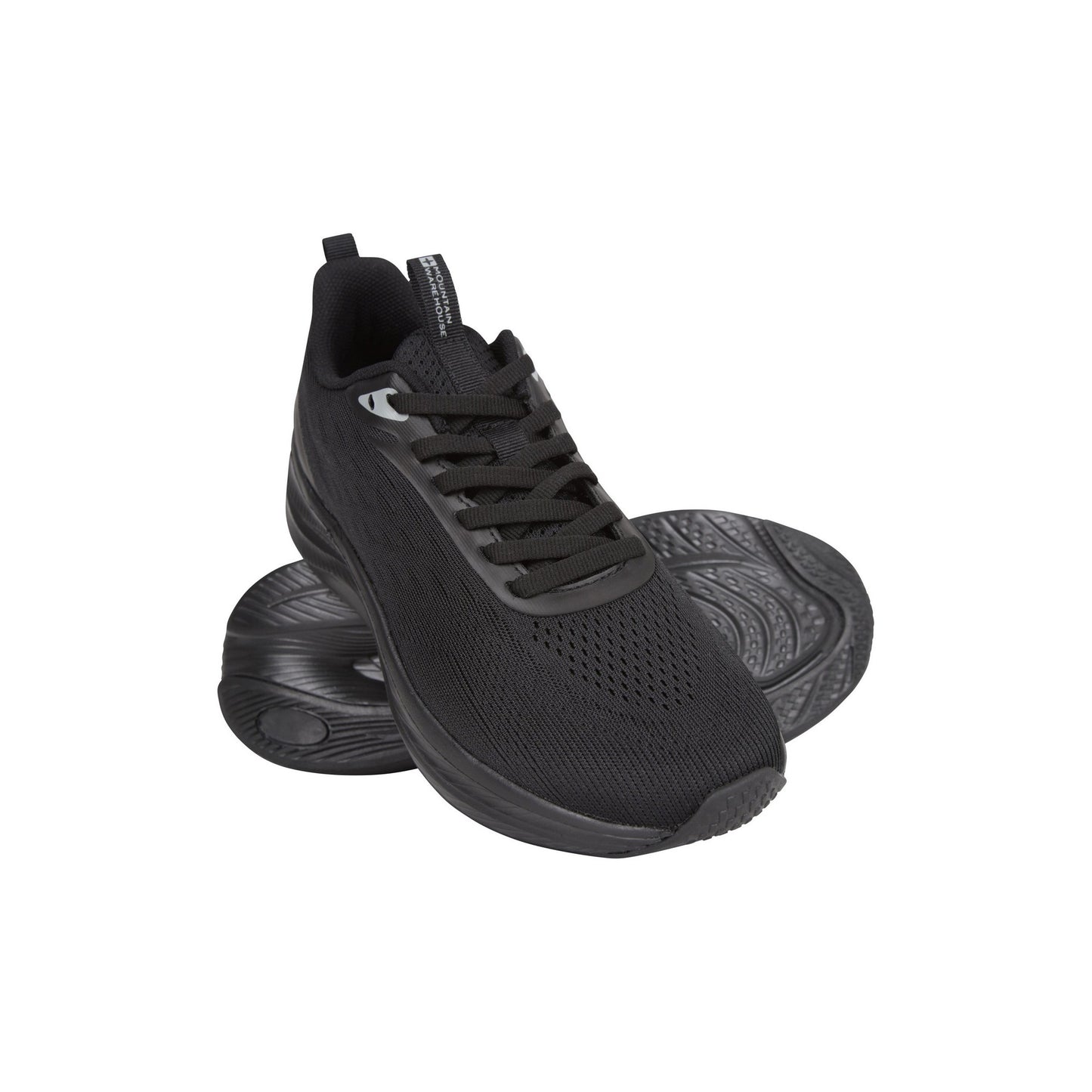 Black - Pack Shot - Mountain Warehouse Childrens-Kids Nimble Lightweight Active Trainers