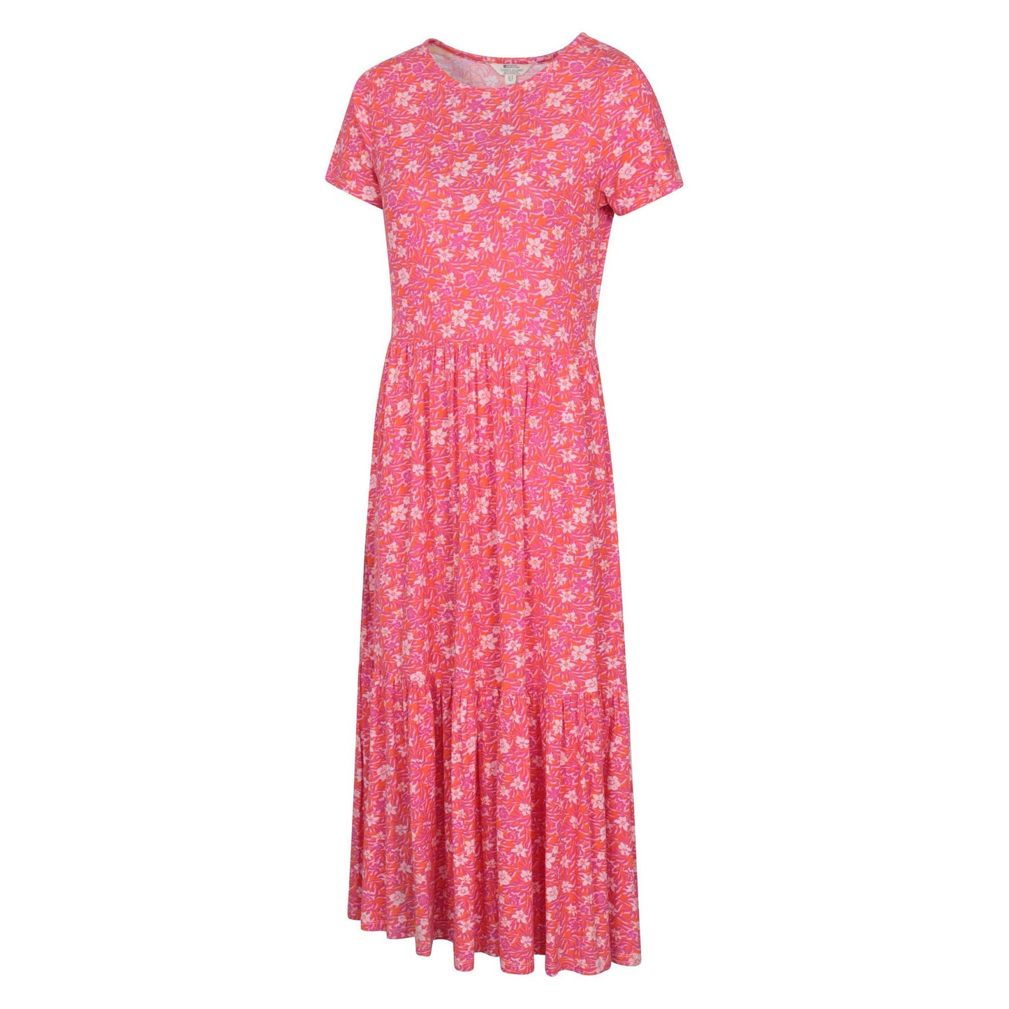 Bright Pink - Lifestyle - Mountain Warehouse Womens-Ladies Sardinia Floral Tiered Dress