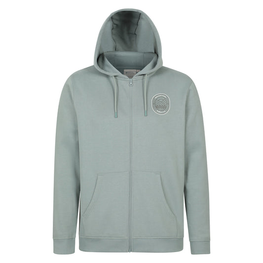 Green - Front - Mountain Warehouse Mens Adventure Awaits Full Zip Hoodie