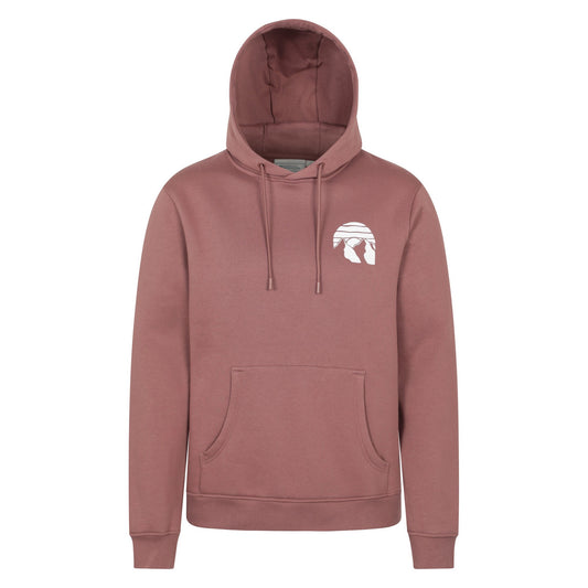 Light Brown - Front - Mountain Warehouse Mens Mountain Badge Hoodie