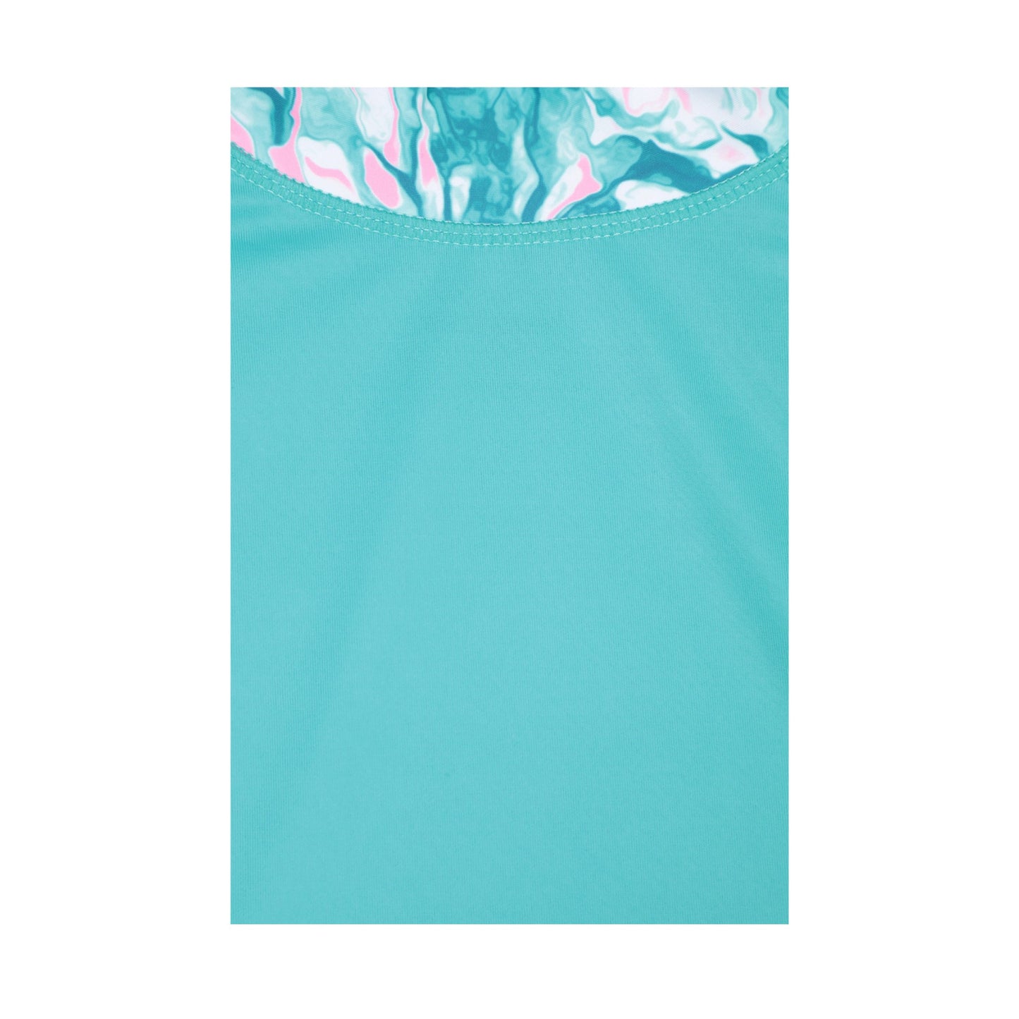 Turquoise - Lifestyle - Mountain Warehouse Childrens-Kids Marble Effect Long-Sleeved Rash Guard