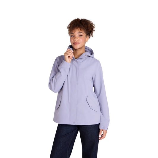 Lilac - Front - Animal Womens-Ladies Hyde Waterproof Jacket