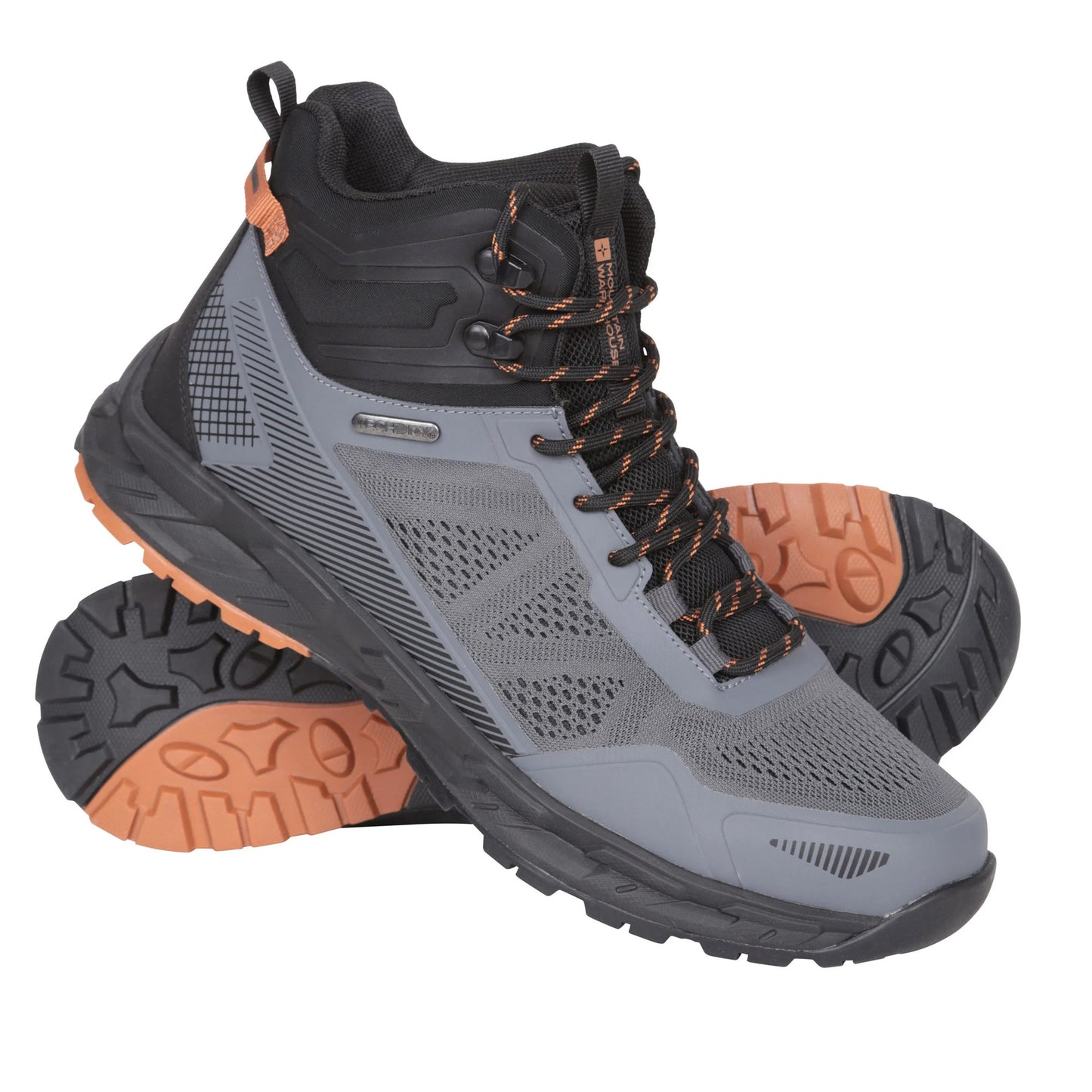 Black - Pack Shot - Mountain Warehouse Mens Crusade Leather Waterproof Walking Boots