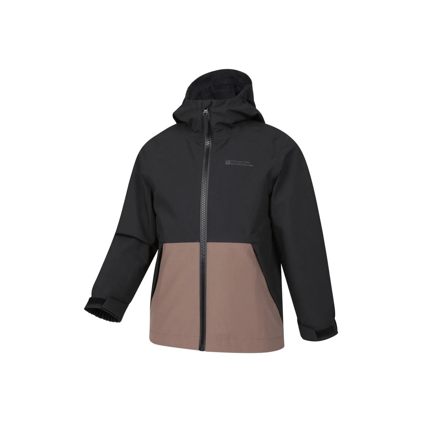 Black - Side - Mountain Warehouse Childrens-Kids Rain Rover Waterproof Jacket