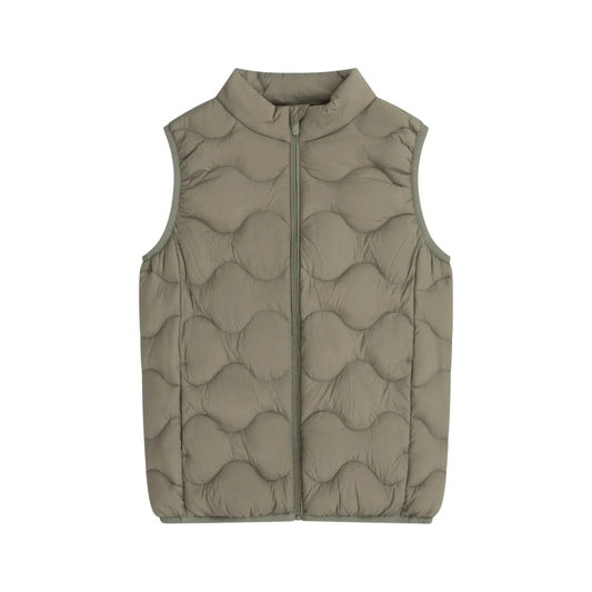 Green - Front - Animal Childrens-Kids Quilted Water Resistant Sleeveless Gilet