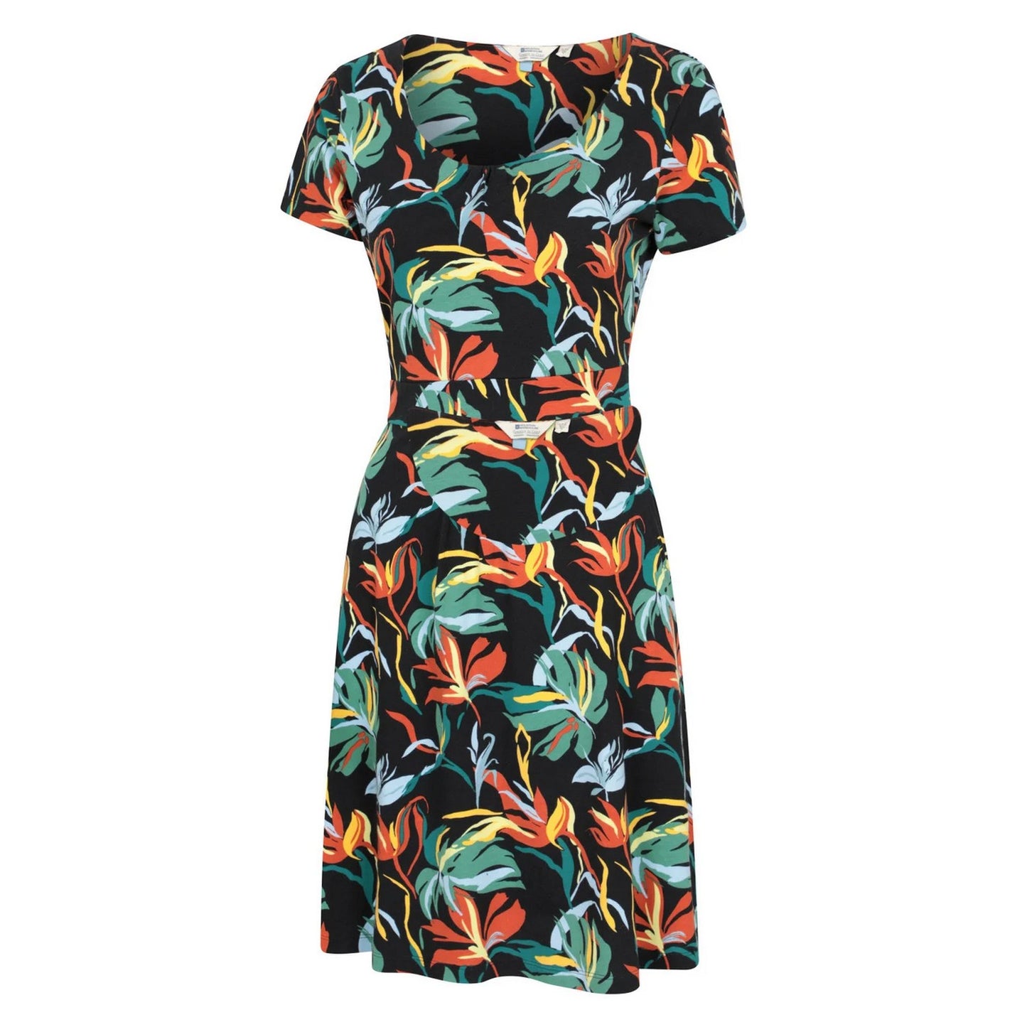 Jet Black - Side - Mountain Warehouse Womens-Ladies Orchid Leaves Dress