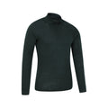 Dark Green - Back - Mountain Warehouse Mens Merino II Base Layer Top