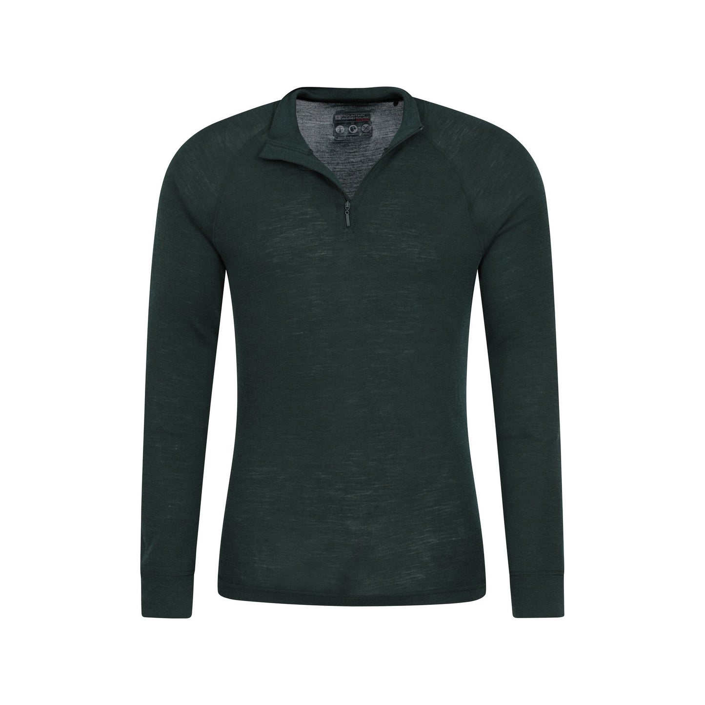 Dark Green - Lifestyle - Mountain Warehouse Mens Merino II Base Layer Top