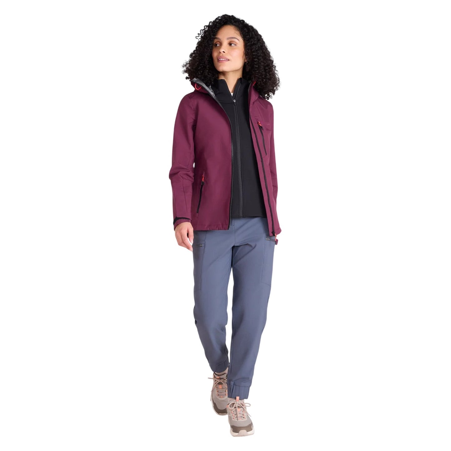 Berry - Close up - Mountain Warehouse Womens-Ladies Bachill 3 Layer Waterproof Jacket
