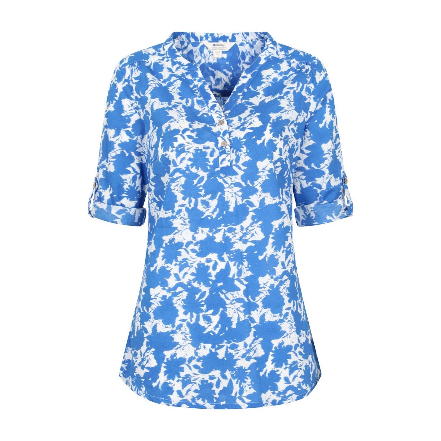 Bright Blue - Lifestyle - Mountain Warehouse Womens-Ladies Petra Abstract 3-4 Sleeve Shirt