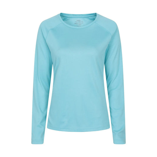 Light Blue - Front - Mountain Warehouse Womens-Ladies Endurance Long-Sleeved Top