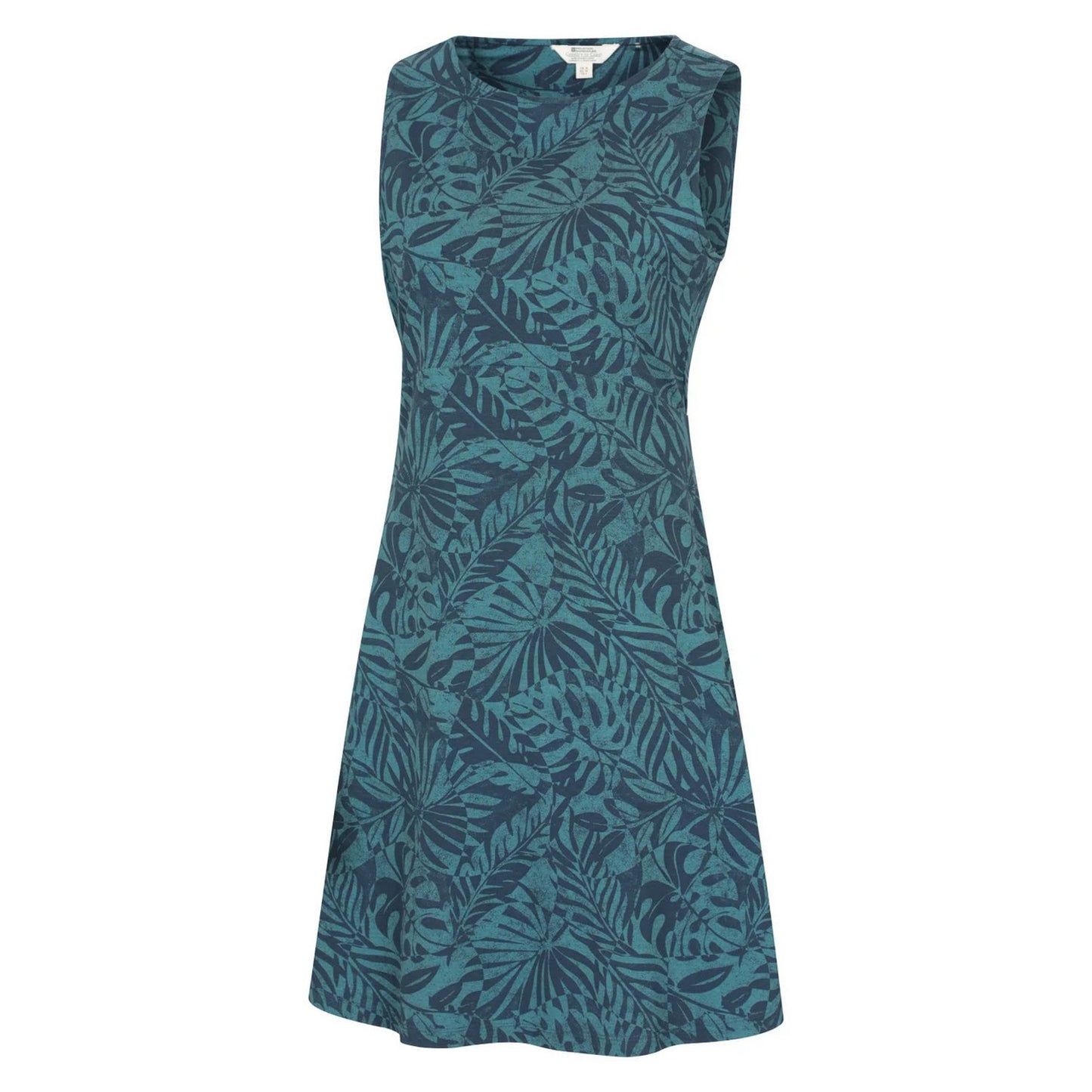 Dark Blue - Side - Mountain Warehouse Womens-Ladies Milos Leaf Print Sleeveless Dress