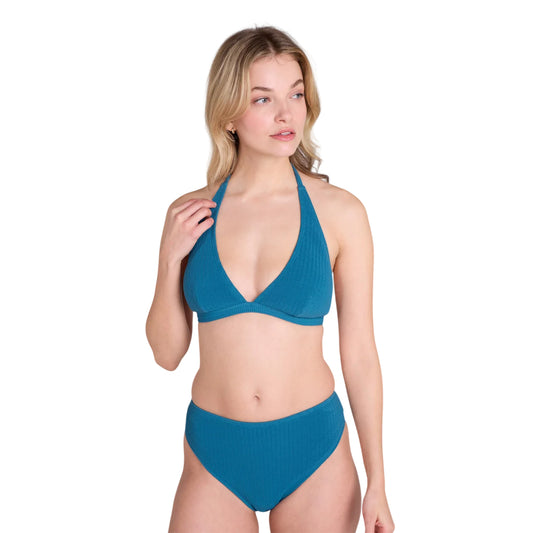 Teal - Front - Animal Womens-Ladies Iona Halter Neck Bikini Top