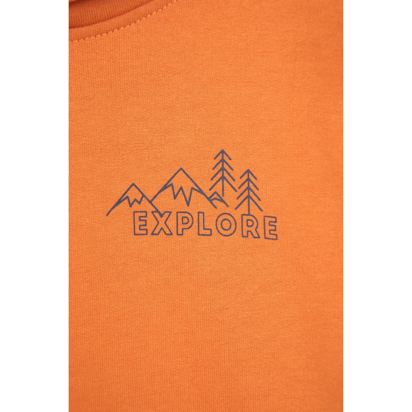 Orange - Pack Shot - Mountain Warehouse Childrens-Kids Explore Graphic Hoodie