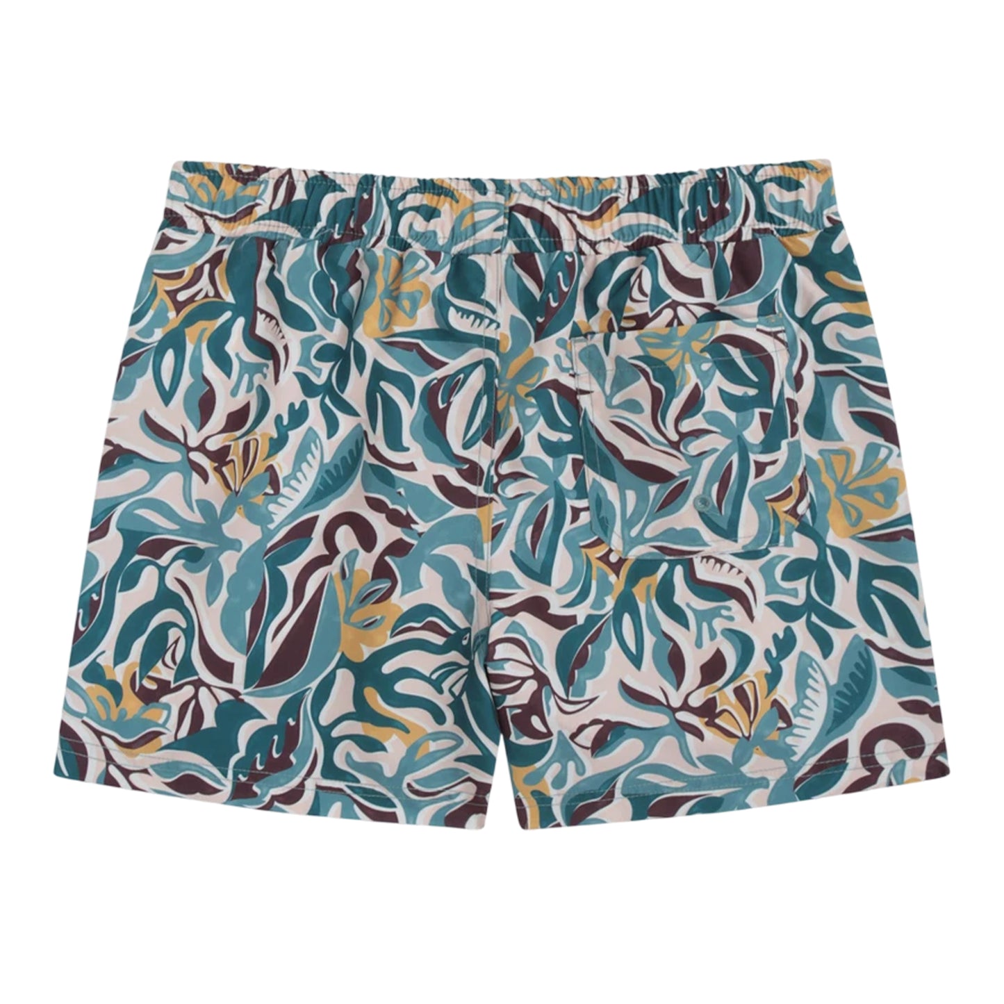 Green - Back - Animal Childrens-Kids Jed Abstract Floral Boardshorts