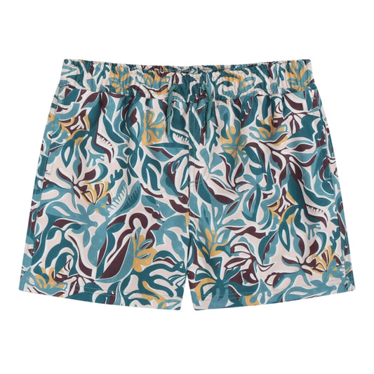 Green - Front - Animal Childrens-Kids Jed Abstract Floral Boardshorts