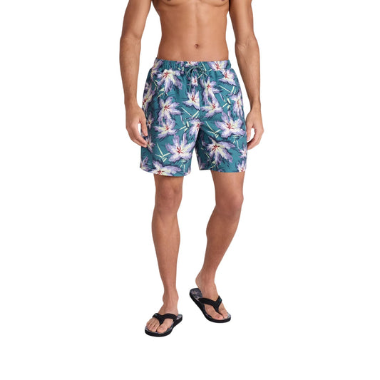 Green - Front - Animal Mens Deep Dive Floral Board Shorts