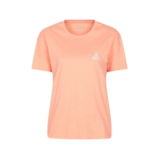 Light Pink - Front - Mountain Warehouse Womens-Ladies Techy Mountain Relaxed Fit T-Shirt